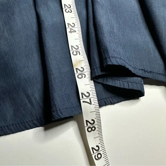 Pink Stitch Navy Satin Slip Dress with Adjustable Spaghetti Straps - Picture 8 of 10